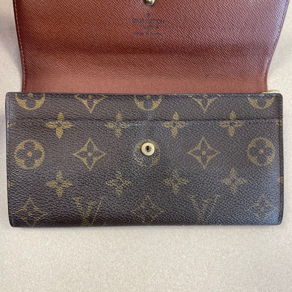 LOUIS VUITTON Monogram Pochette Porte-Monnaie Long Wallet M61725 Brown- Preowned - Picture 6 of 16